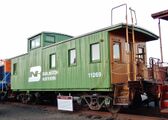 A comparable wooden caboose design.